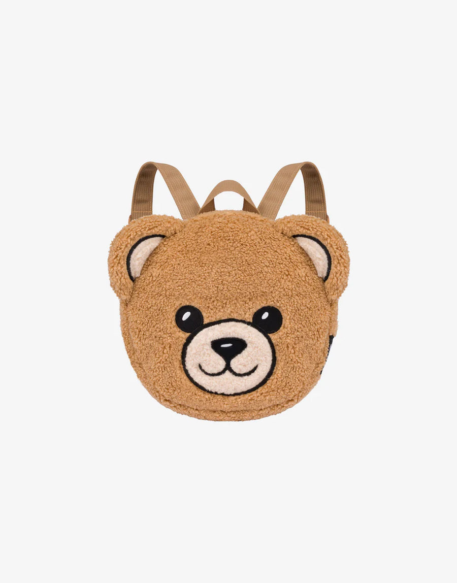 Moschino Brown Fleece Teddy Bear Backpack (22cm)