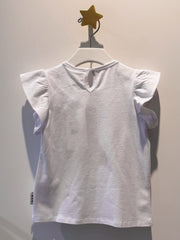 Huxbaby Girl Cherry Bow Frill Sleeve Tee