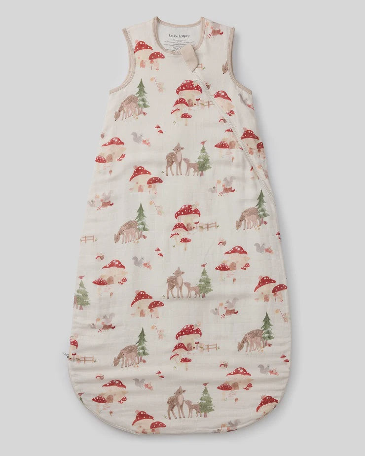 Loulou Lollipop Baby Bamboo Muslin Sleep Sack 0.5 TOG - Forest Families