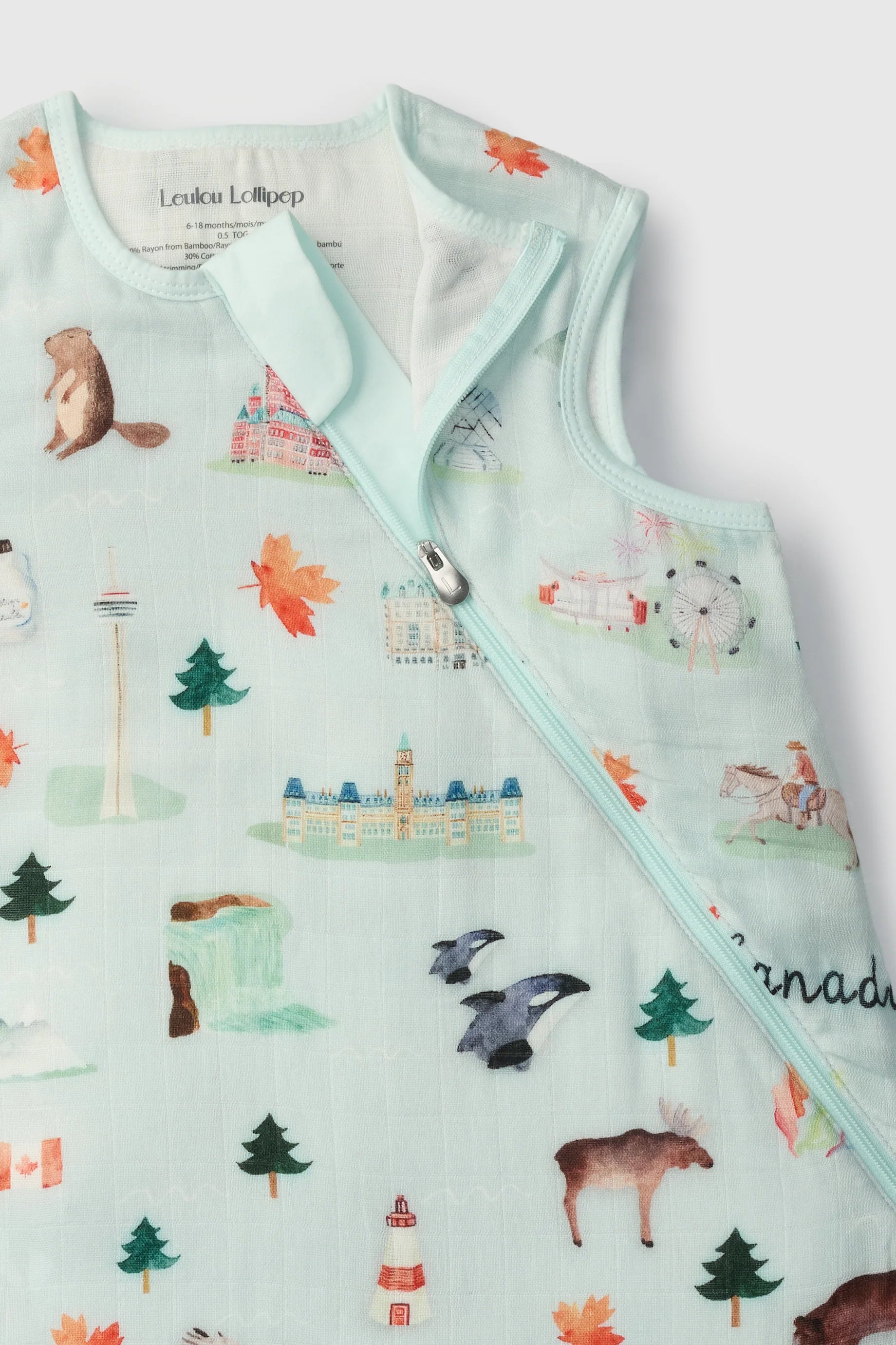 Loulou Lollipop Baby Bamboo Muslin Sleep Sack 0.5 TOG - Canada