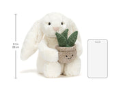 Jellycat Cream Bunny with Plant