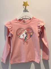 Huxbaby Whimsical Unicorn Frill Top