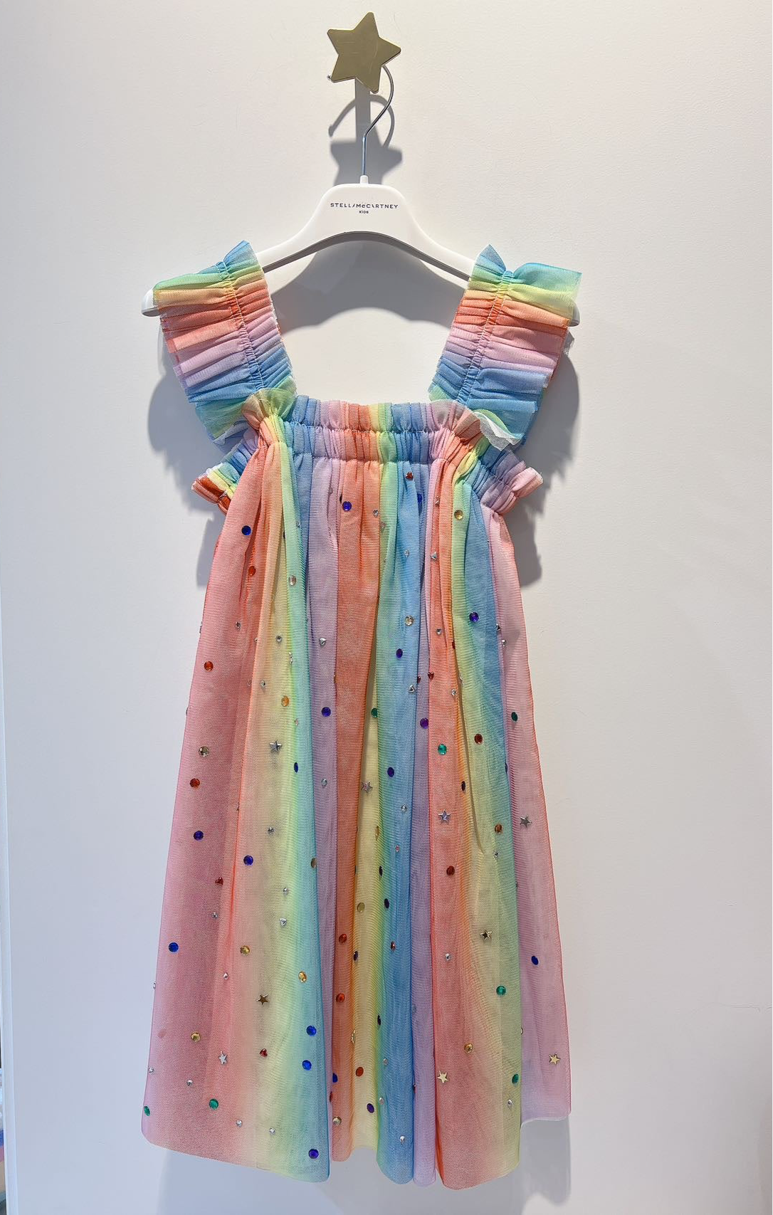 Stella McCartney Girls Rainbow Tulle Strappy Dress