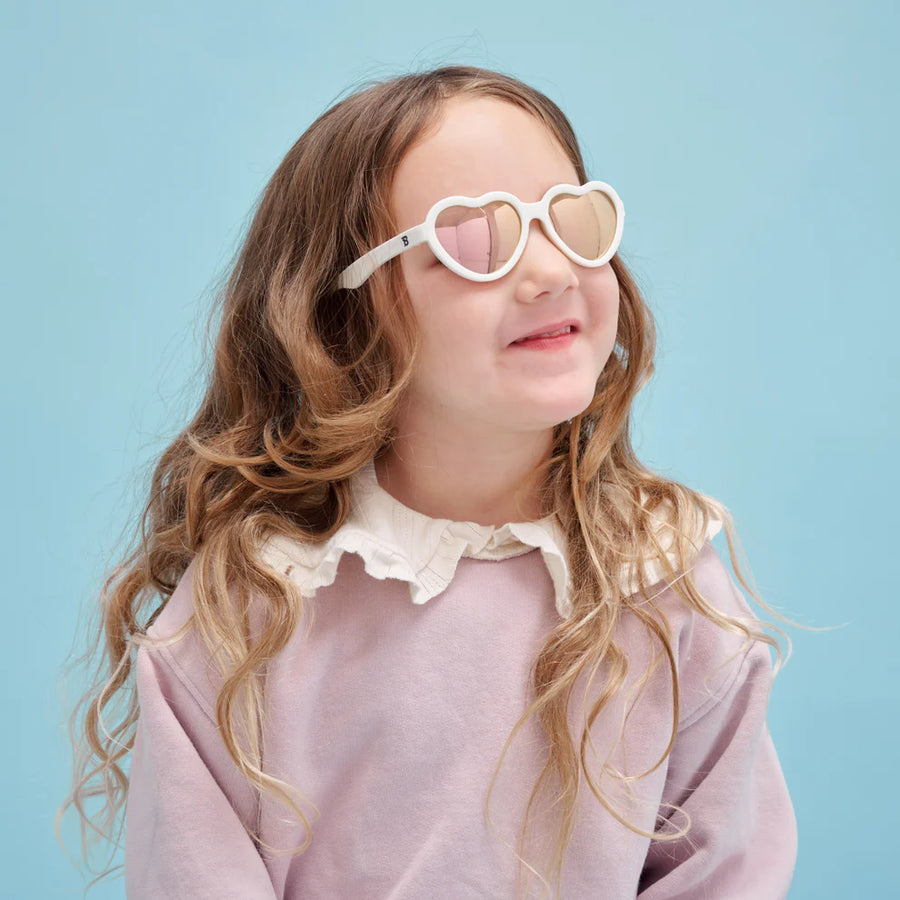 Babiator Polarized Heart Sunglasses Sweet Cream (IncludesMicrofiber Printed Bag)