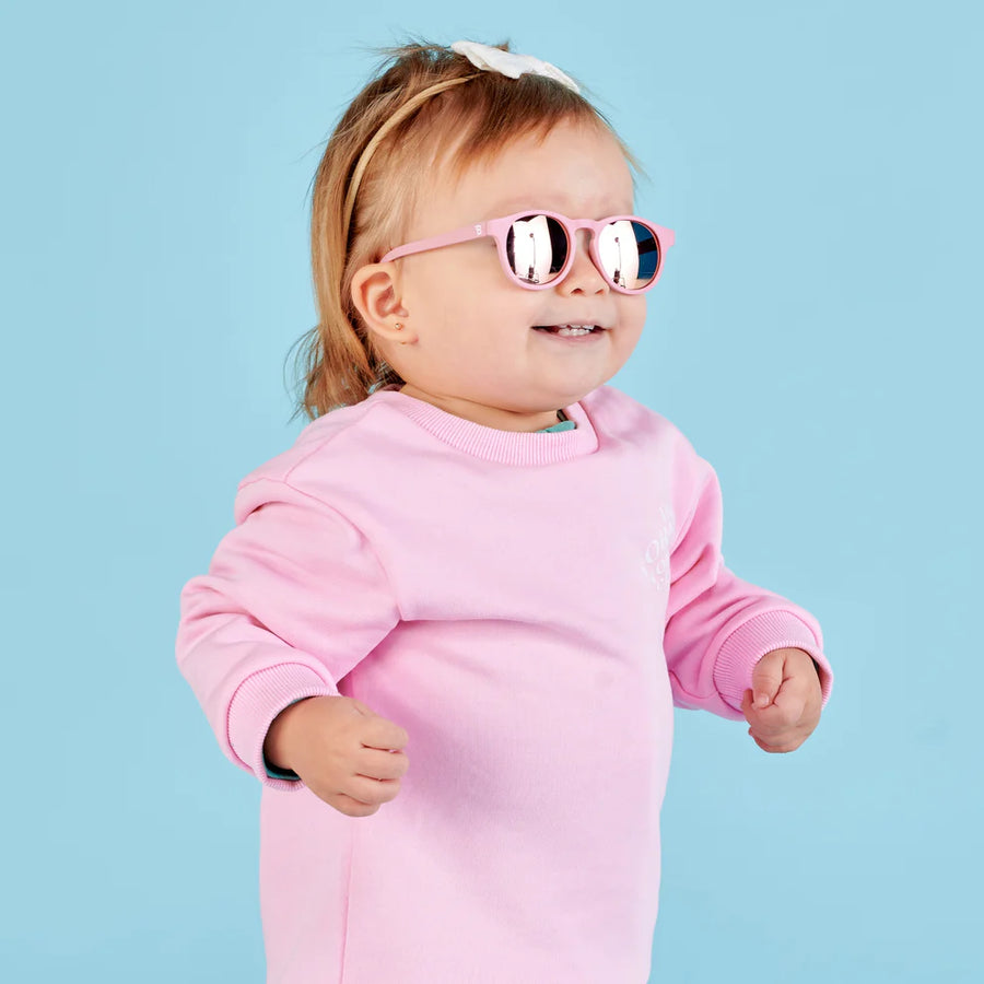 Babiator Polarized Keyhole Sunglasses Pretty in Pink (Includes MicrofiberPrinted Bag)