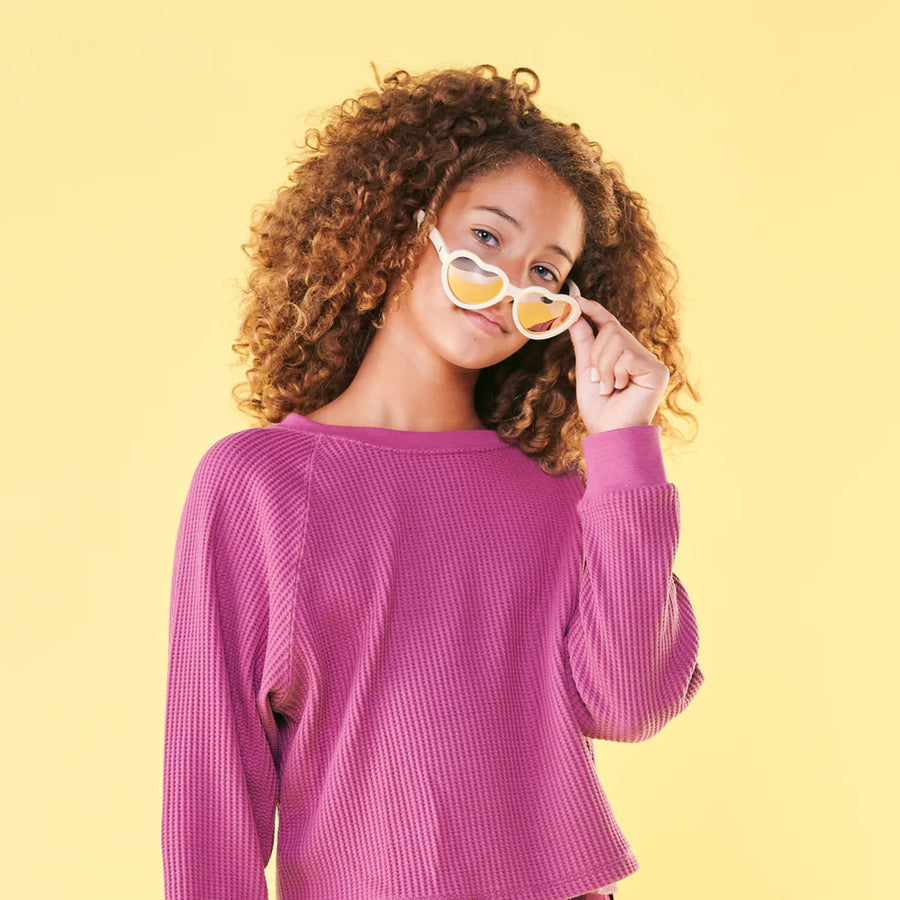 Babiator Polarized Heart Sunglasses Sweet Cream (IncludesMicrofiber Printed Bag)