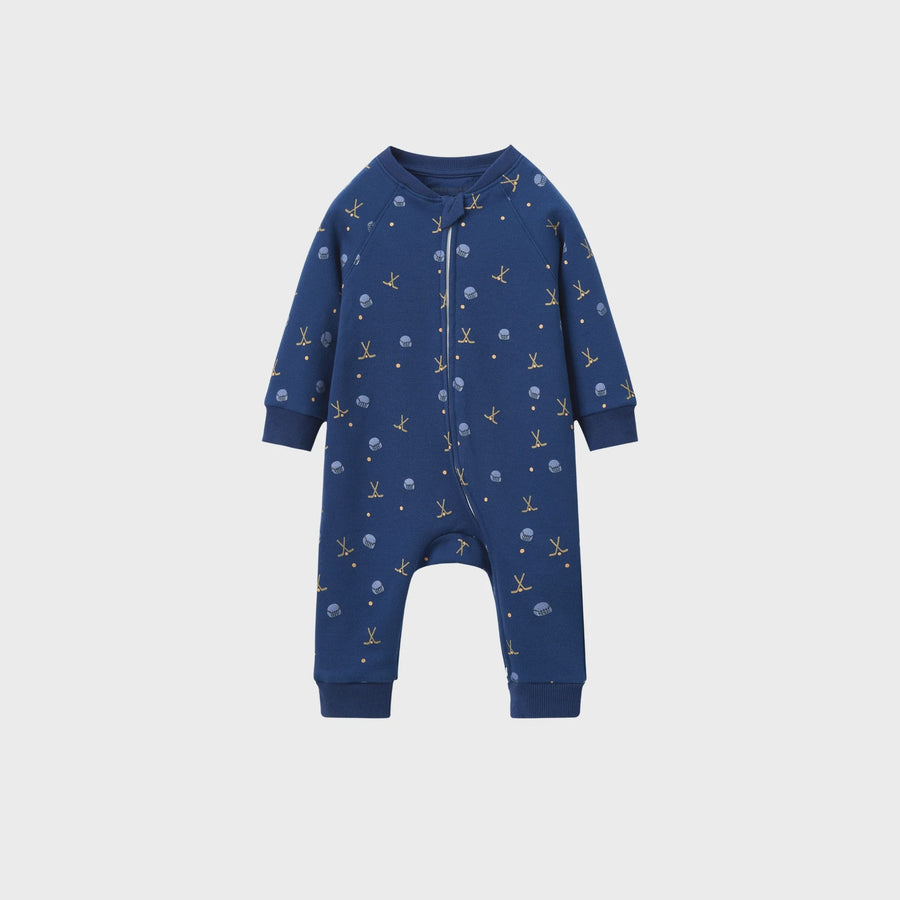 Norsu Organic Baby Fleece Organic Cotton Bodysuit-Hockey