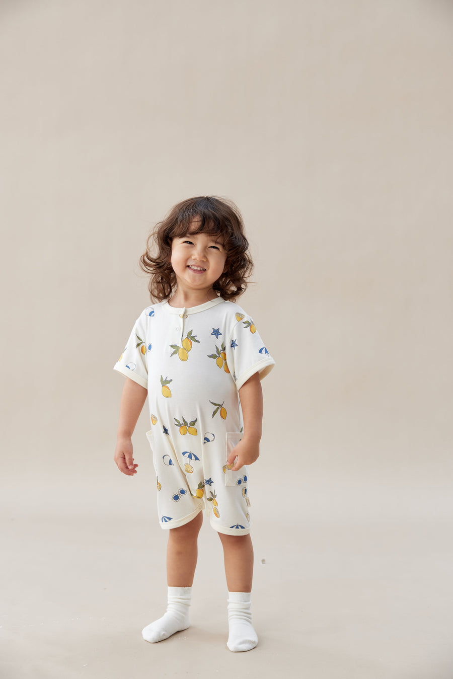 Norsu Organic Baby Organic Bamboo Romper Lemon