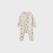 Norsu Organic Baby Fleece Organic Cotton Bodysuit- Hearts