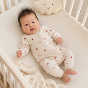 Norsu Organic Baby Fleece Organic Cotton Bodysuit- Hearts