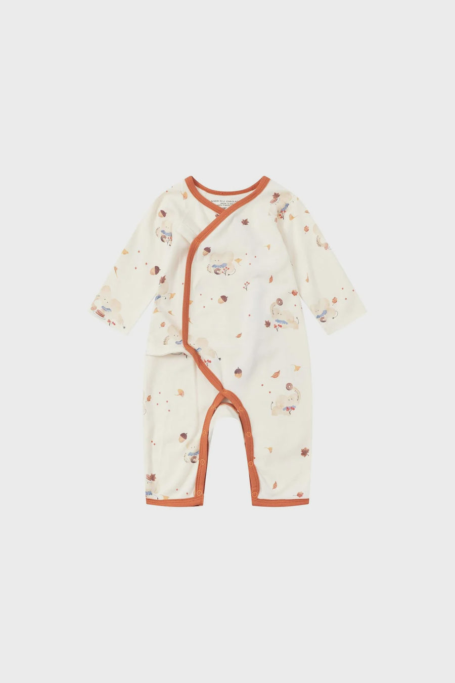 Norsu Organic Baby Organic Kimono Bodysuit-Maple Leaf