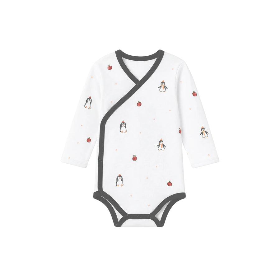 Norsu Organic Baby Organic Kimono Onesie-Baby Penguin