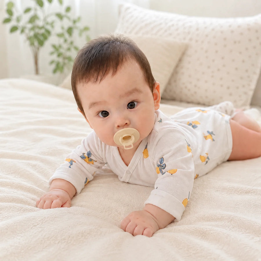 Norsu Organic Baby Organic Kimono Onesie-Baby Clementine
