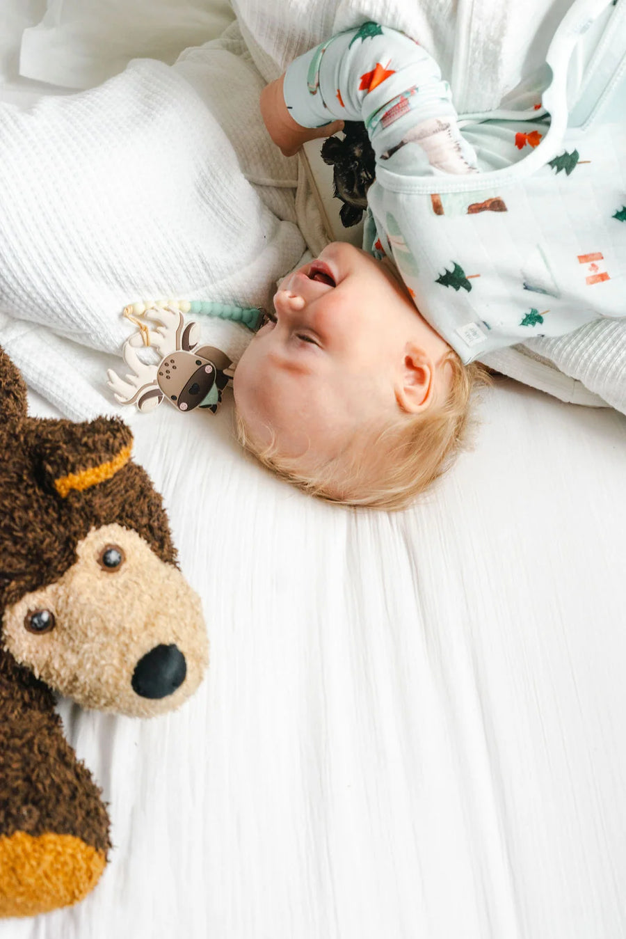 Loulou Lollipop Silicone Clip Teether Set -Moose