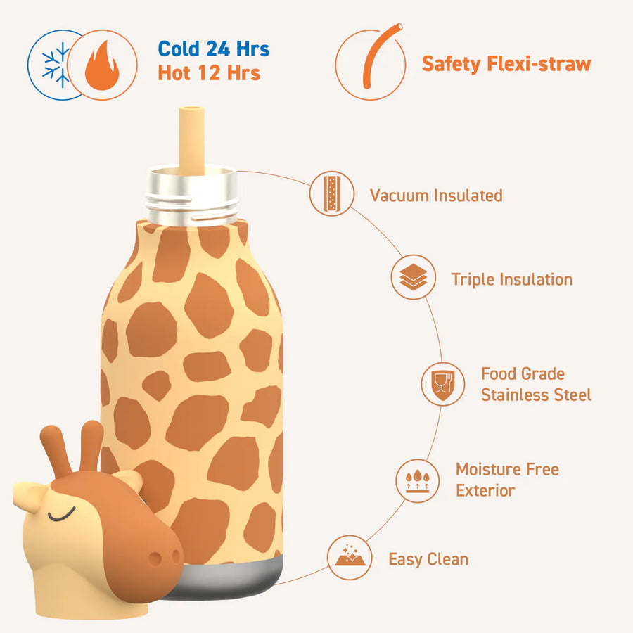 Asobu Bestie Giraffe Water Bottle 16 oz