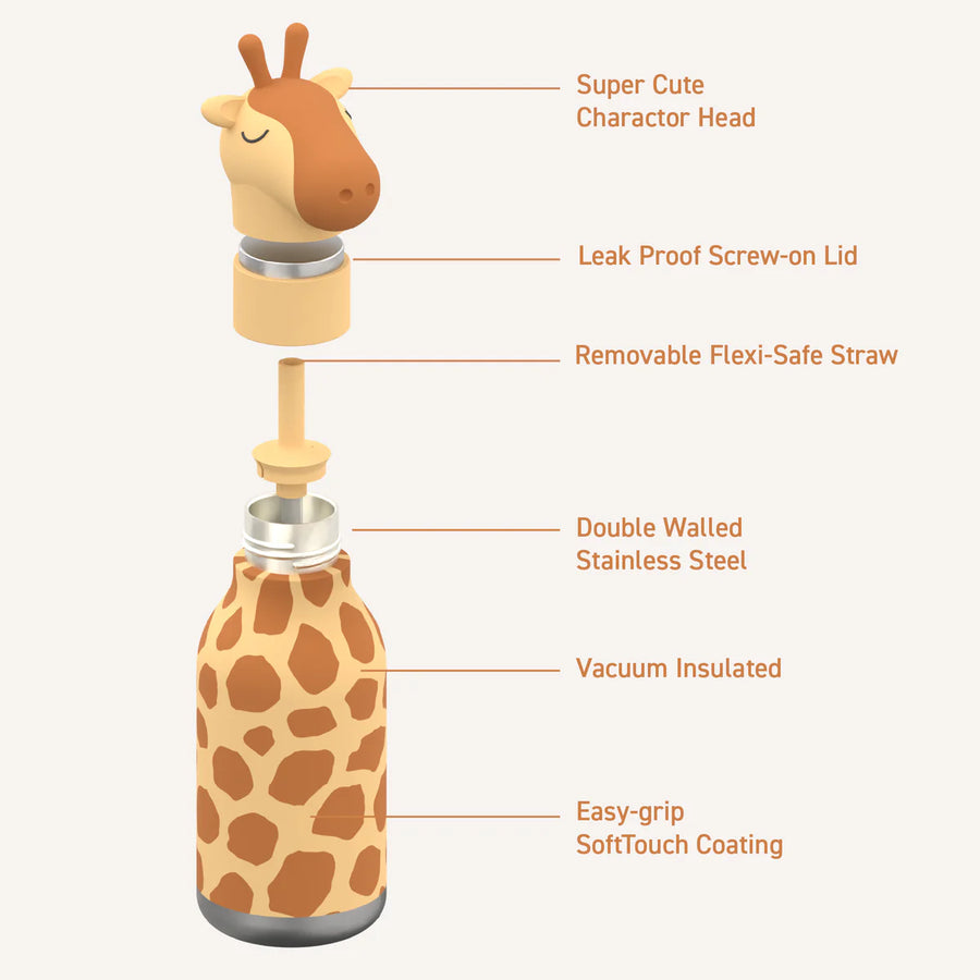 Asobu Bestie Giraffe Water Bottle 16 oz
