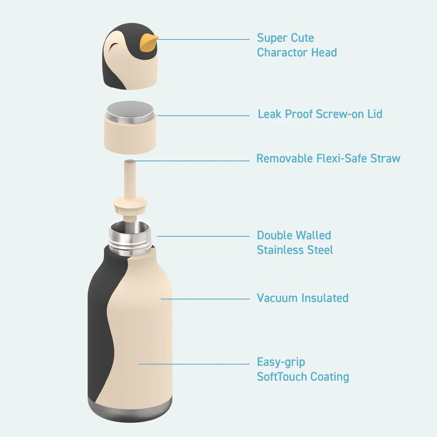 Asobu Bestie Penguin Water Bottle 16 oz