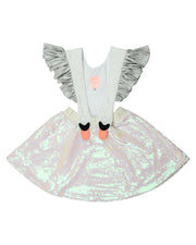 Wauw Capow White Bird Girls Dress