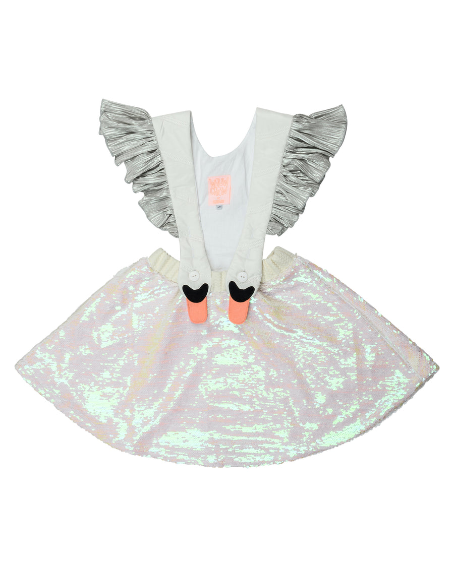 Wauw Capow White Bird Girls Dress