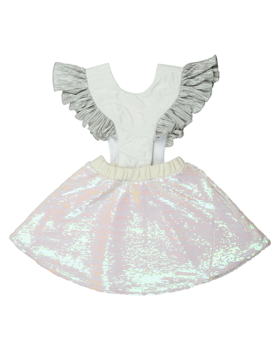 Wauw Capow White Bird Girls Dress