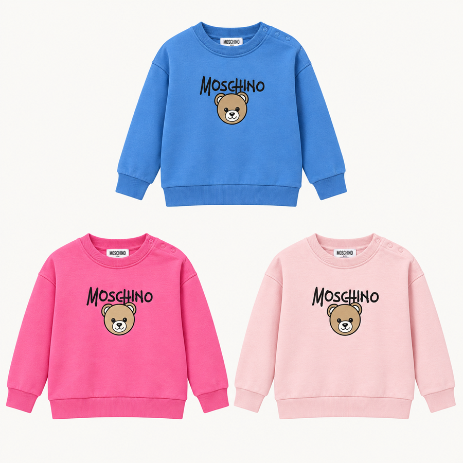 Moschino Baby Sweatshirt with Bear Head Print