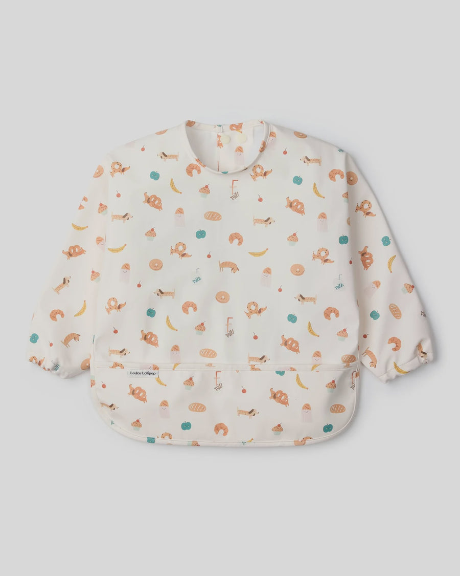 Loulou Lollipop Long Sleeve Bib French Breakfast