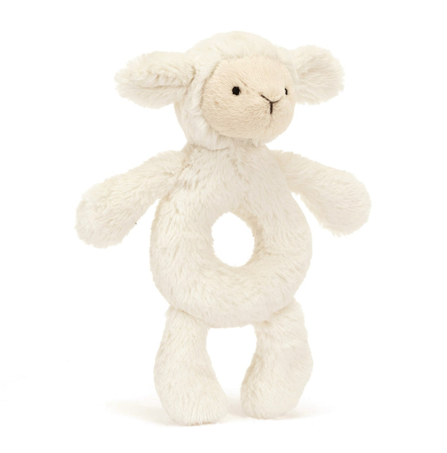 Jellycat Bashful Lamb Ring Rattle