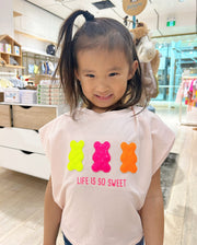 Billieblush Girls Pink Cotton Gummy Bear T-Shirt