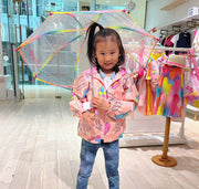 Billieblush All Over Print Pink Rain Coat