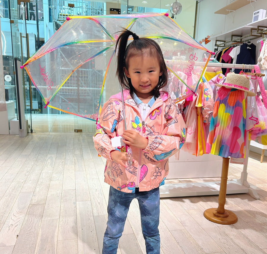 Billieblush All Over Print Pink Rain Coat