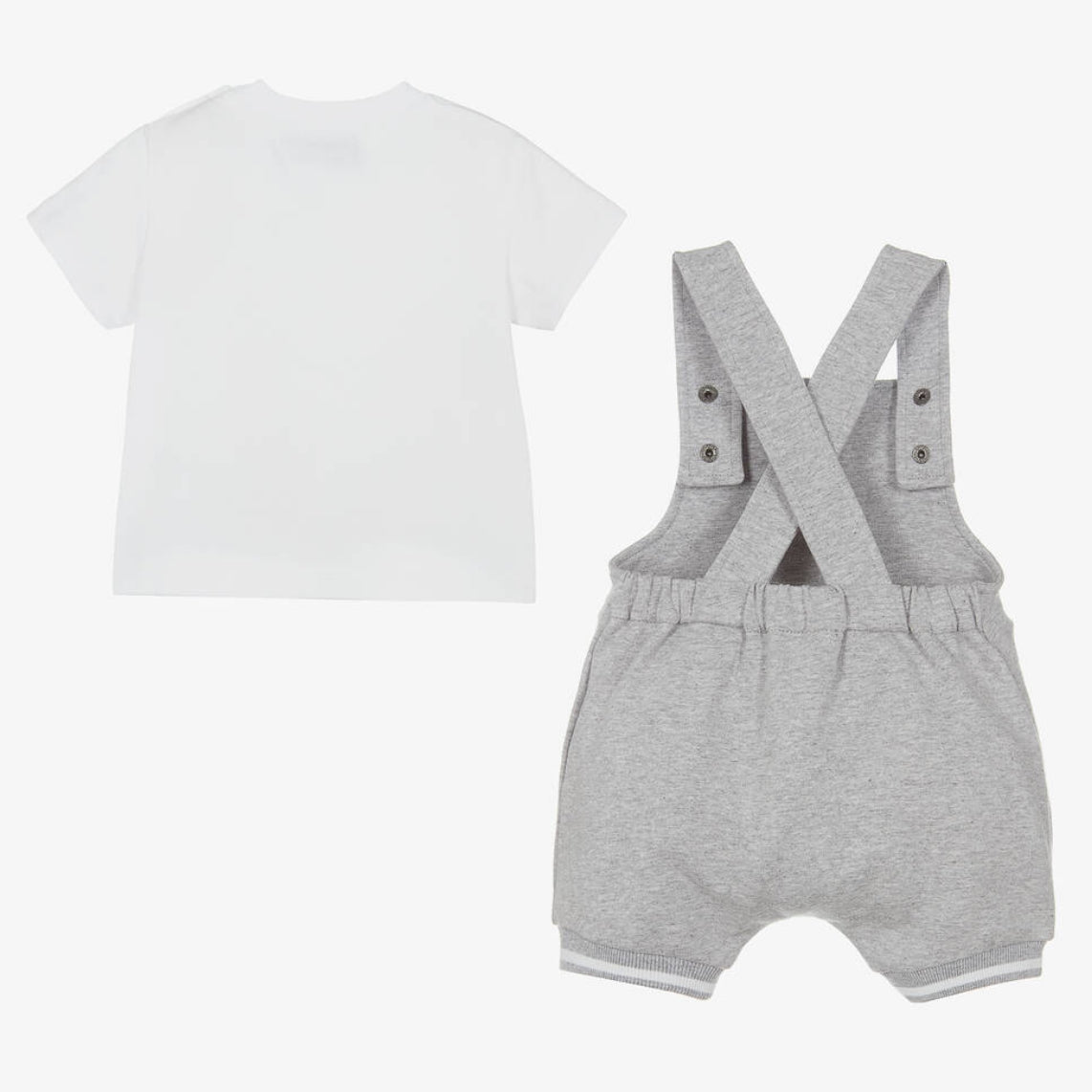 Moschino Baby Fleece T-shirt and Dungarees Co-ord Set