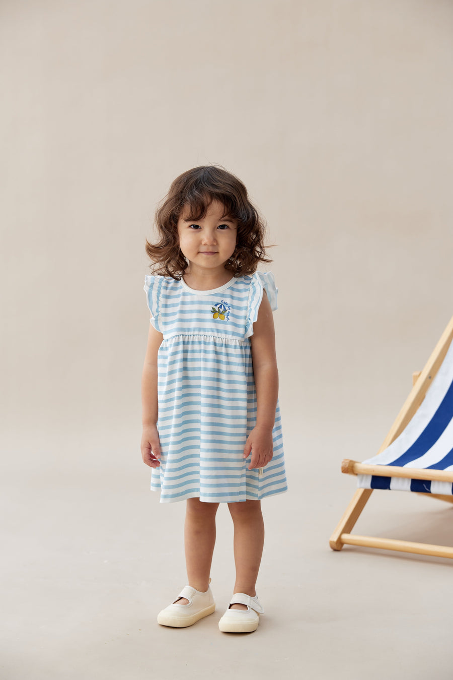 Norsu Organic Girl Ruffle Tank Dress-Light Blue