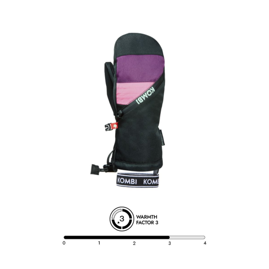 KOMBI Level 3 Junior Insulated Mitts – Valley with Warmth with Wrist Leash