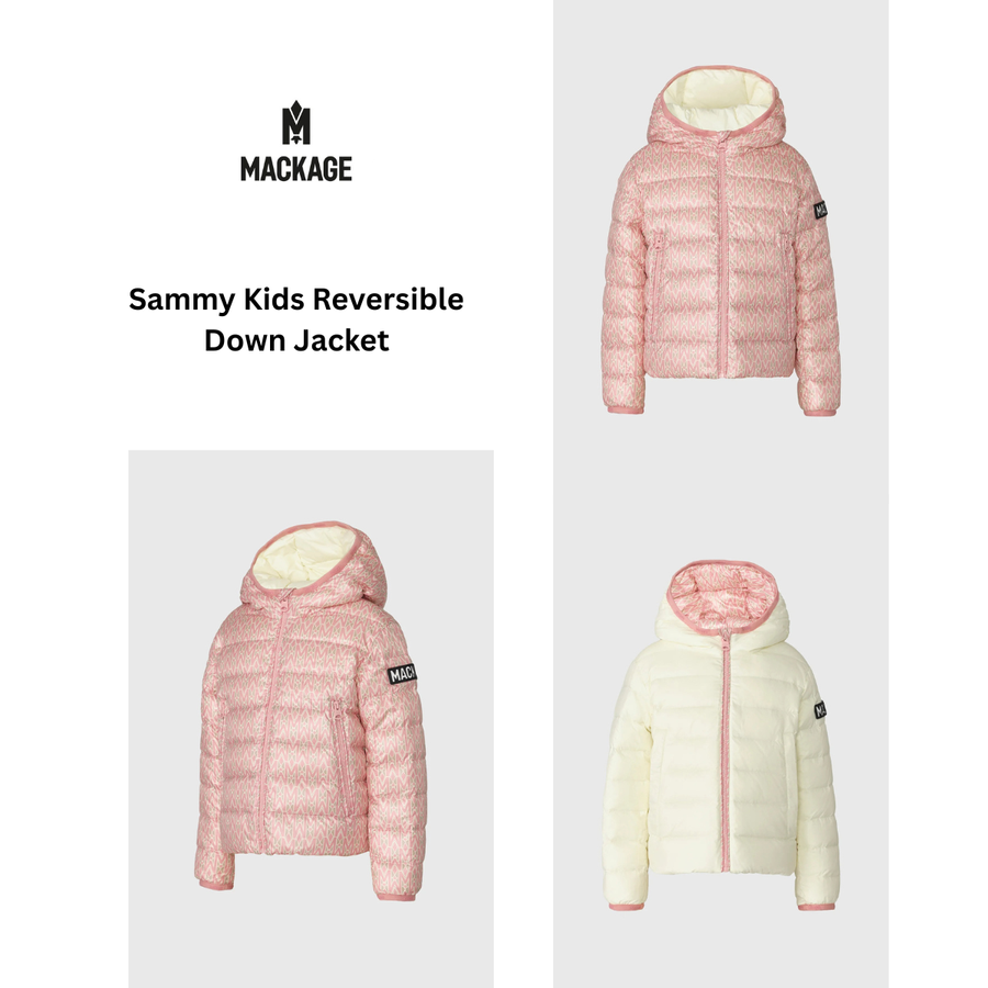 Mackage SAMMY-PR Down jacket for Kids Soft Pink-Cream