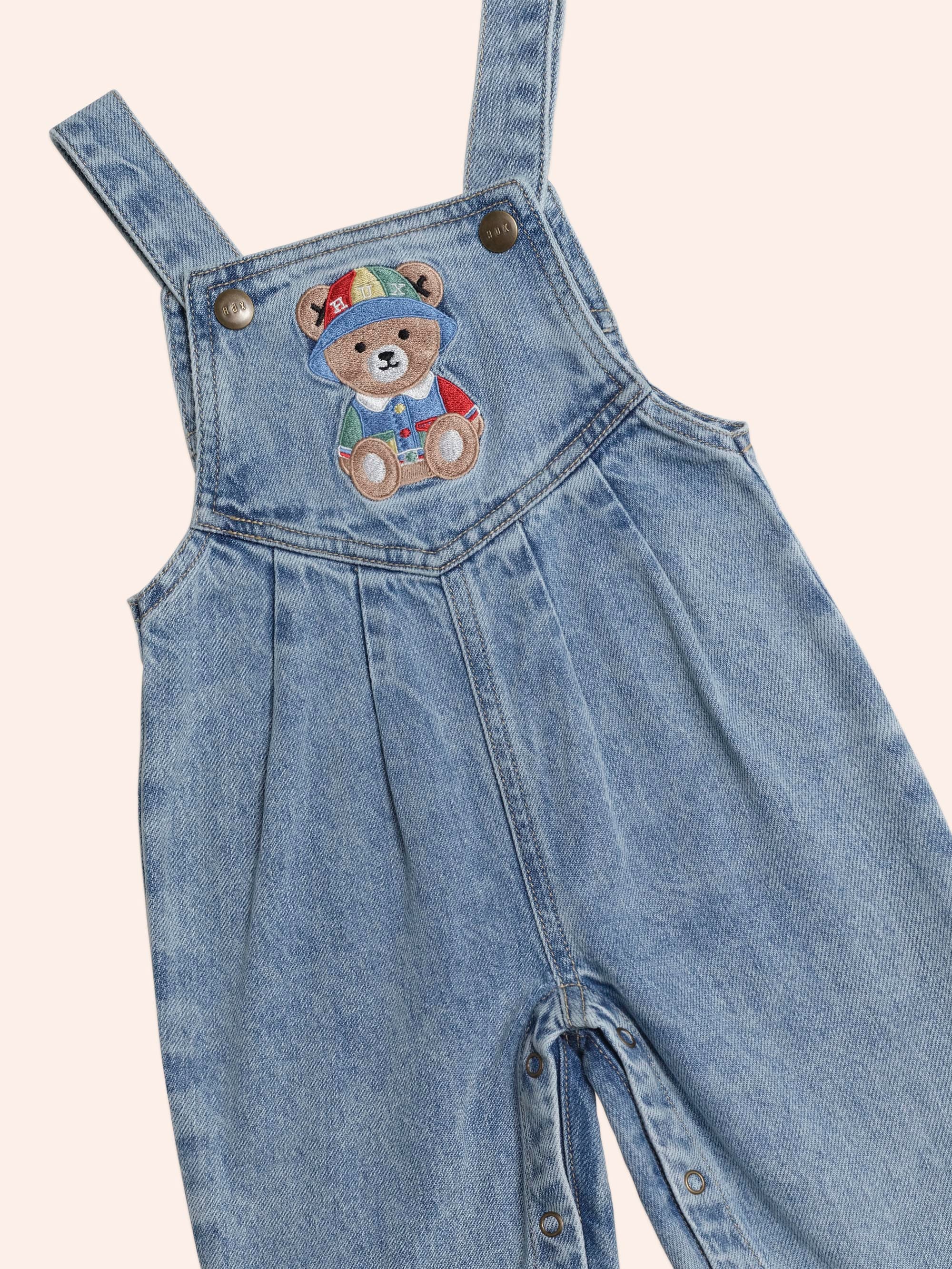 Huxbaby Dreamy Denim Huxbear Overalls