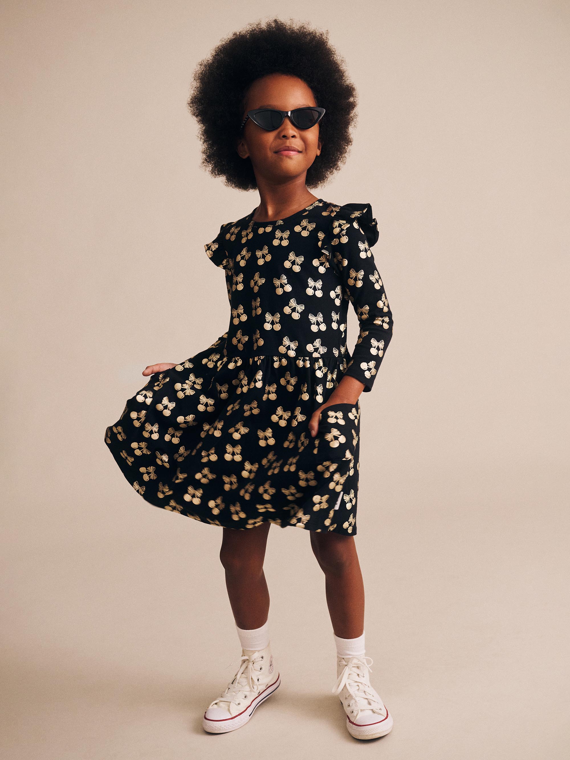 Huxbaby Special Dress Cherry Pie Gold
