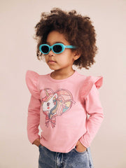 Huxbaby Whimsical Unicorn Frill Top