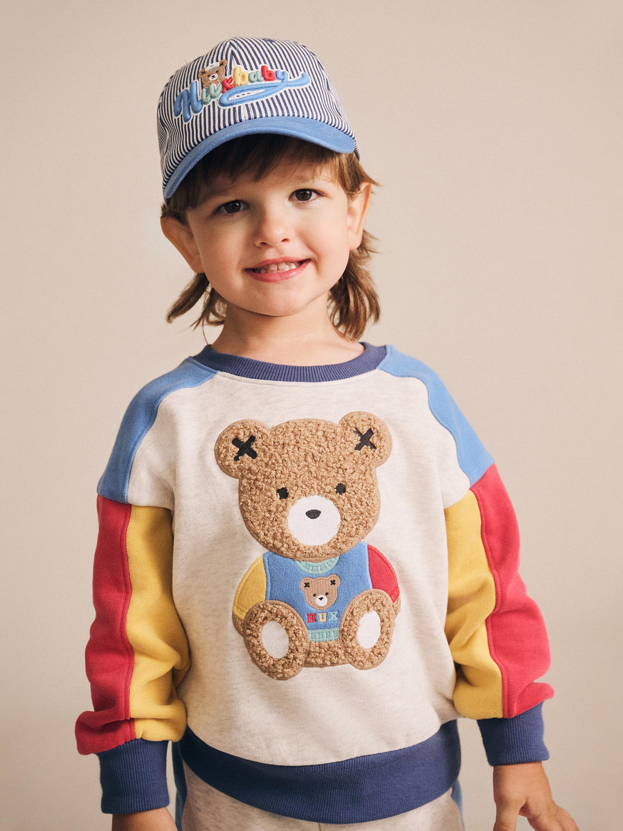 Huxbaby Varsity Huxbear Spliced Sweatshirt