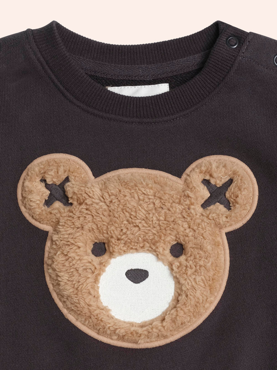 Huxbaby Furry Huxbear Sweatshirt Black