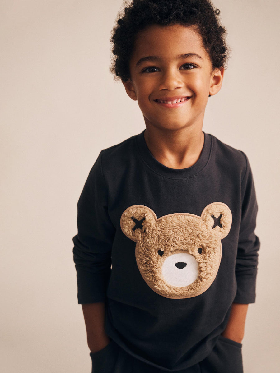 Huxbaby Furry Huxbear Longsleeve Top Black