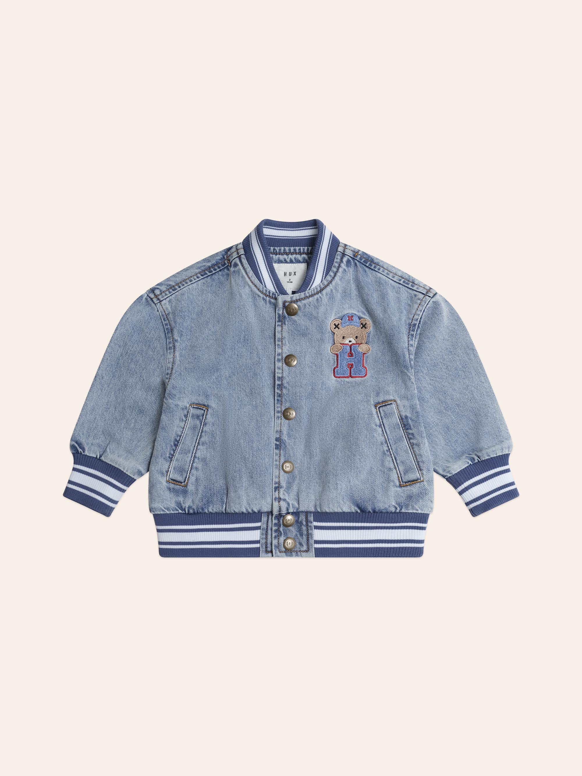 Huxbaby Dreamy Denim Varsity Bomber