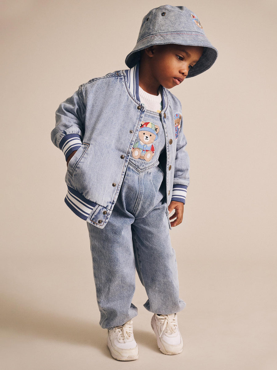 Huxbaby Dreamy Denim Varsity Bomber