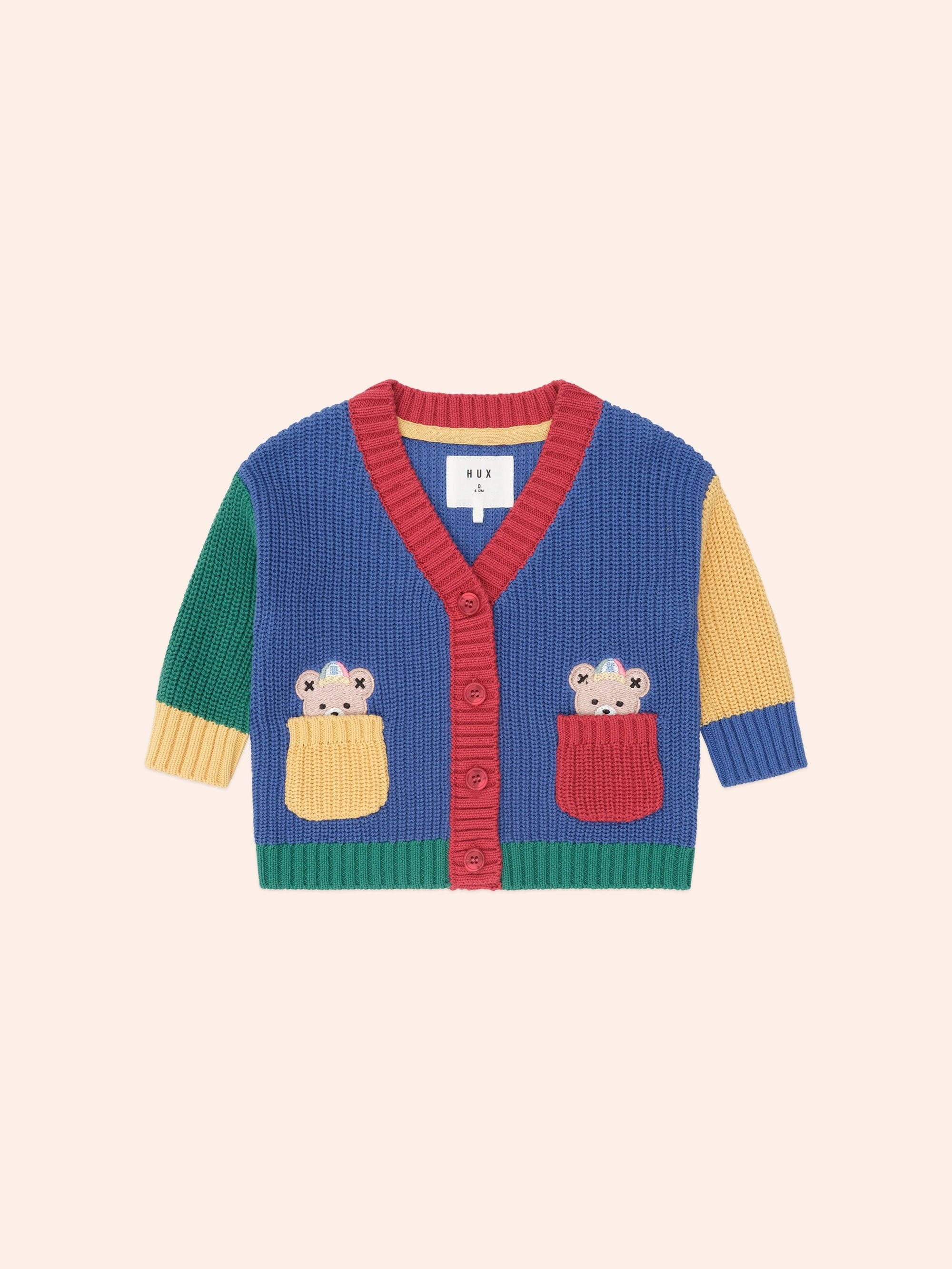 Huxbaby Colour Block Varsity Hux Cardi