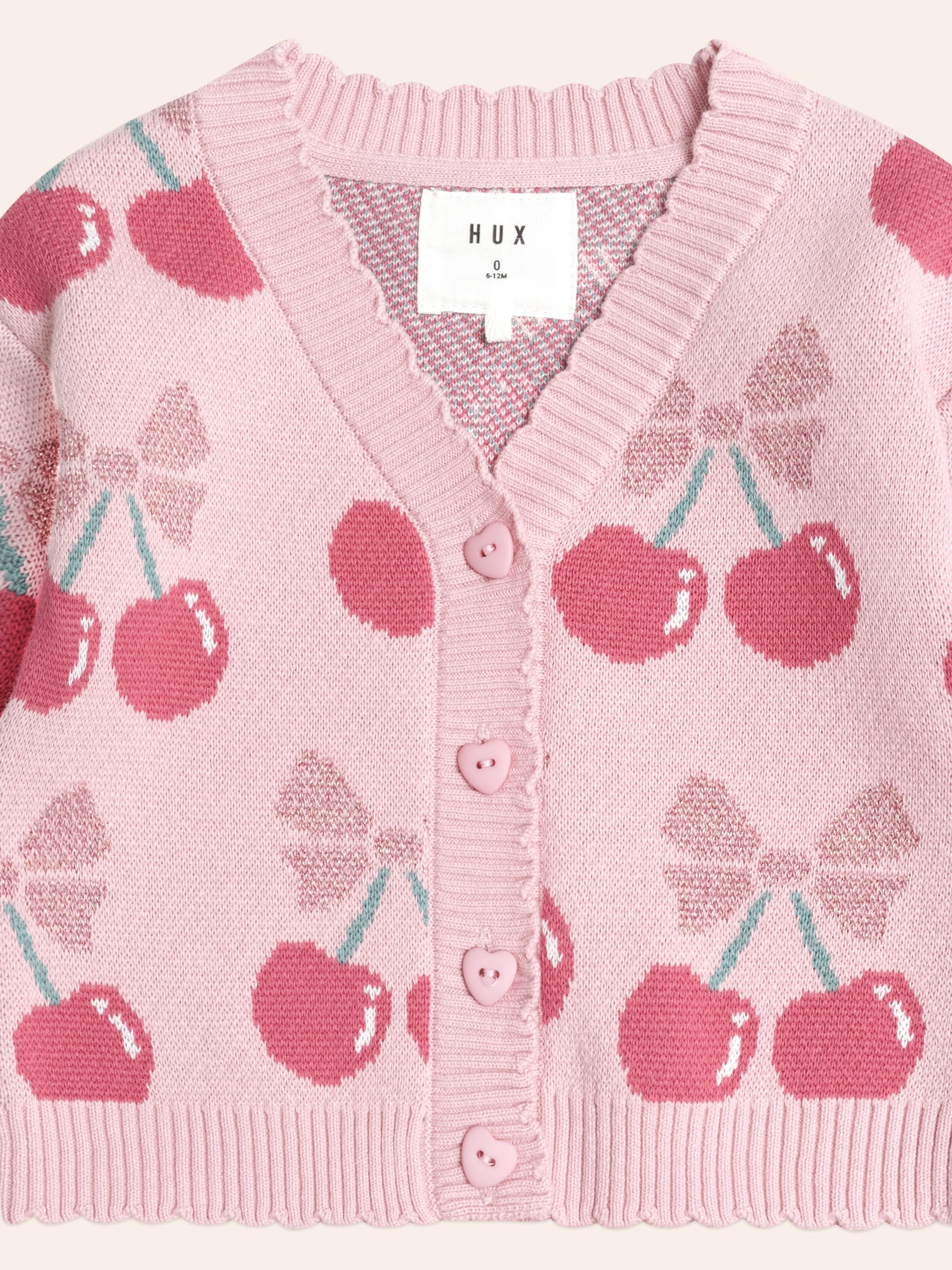 Huxbaby Cherry Pie Scalloped Knit Cardi