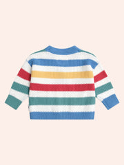 Huxbaby Peekaboo Hux Stripe Knit Cardi