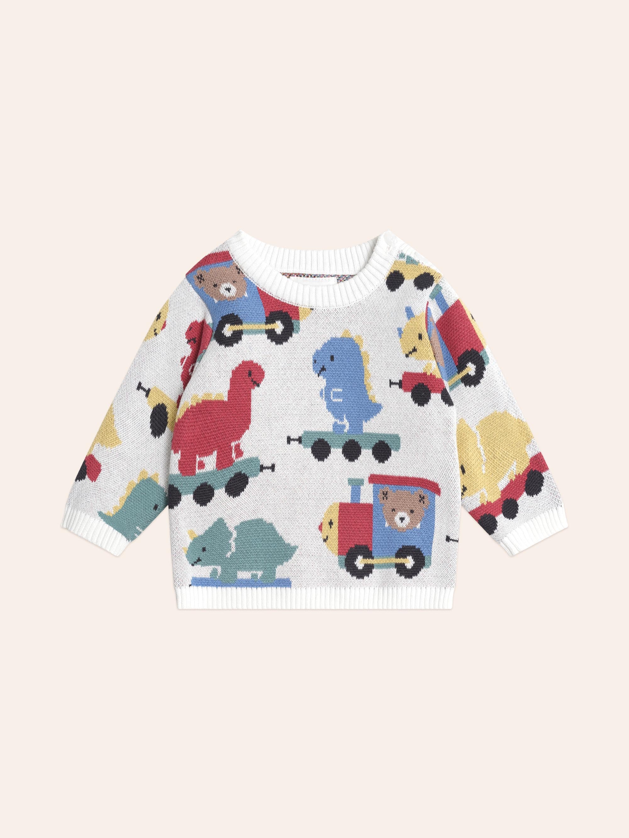Huxbaby Dino Train Knit Pullover