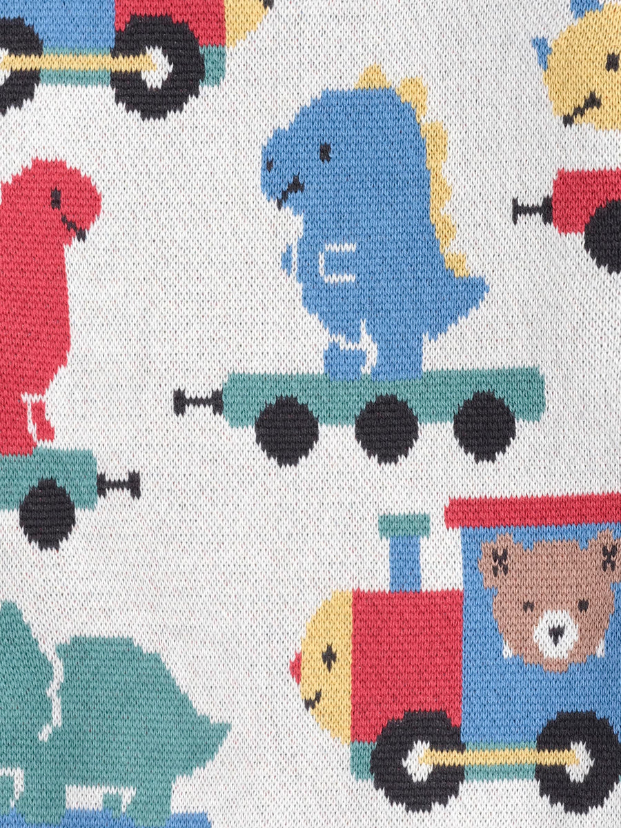 Huxbaby Dino Train Knit Pullover