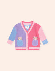 Huxbaby COLOUR BLOCK PEEKABOO HUXETTE CARDI