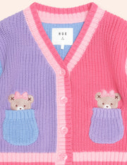 Huxbaby COLOUR BLOCK PEEKABOO HUXETTE CARDI