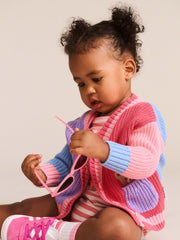 Huxbaby COLOUR BLOCK PEEKABOO HUXETTE CARDI